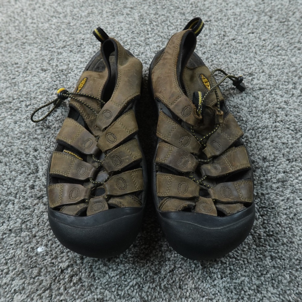 Keen Newport Sandals Mens 11.5 Brown Leather Waterproof Sport Hiking Shoes Climb